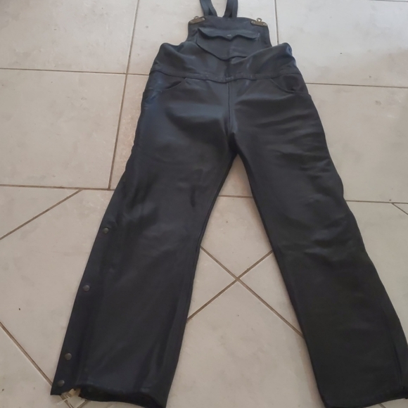 leather bib overalls chaps - Picture 5 of 5